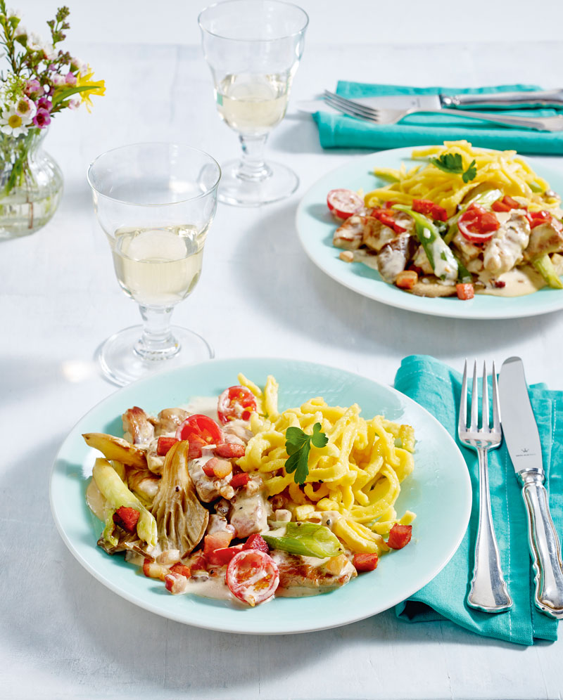 lw-heute.de – Geschnetzeltes mit Pilzen, Lauchzwiebeln und Tomaten ...