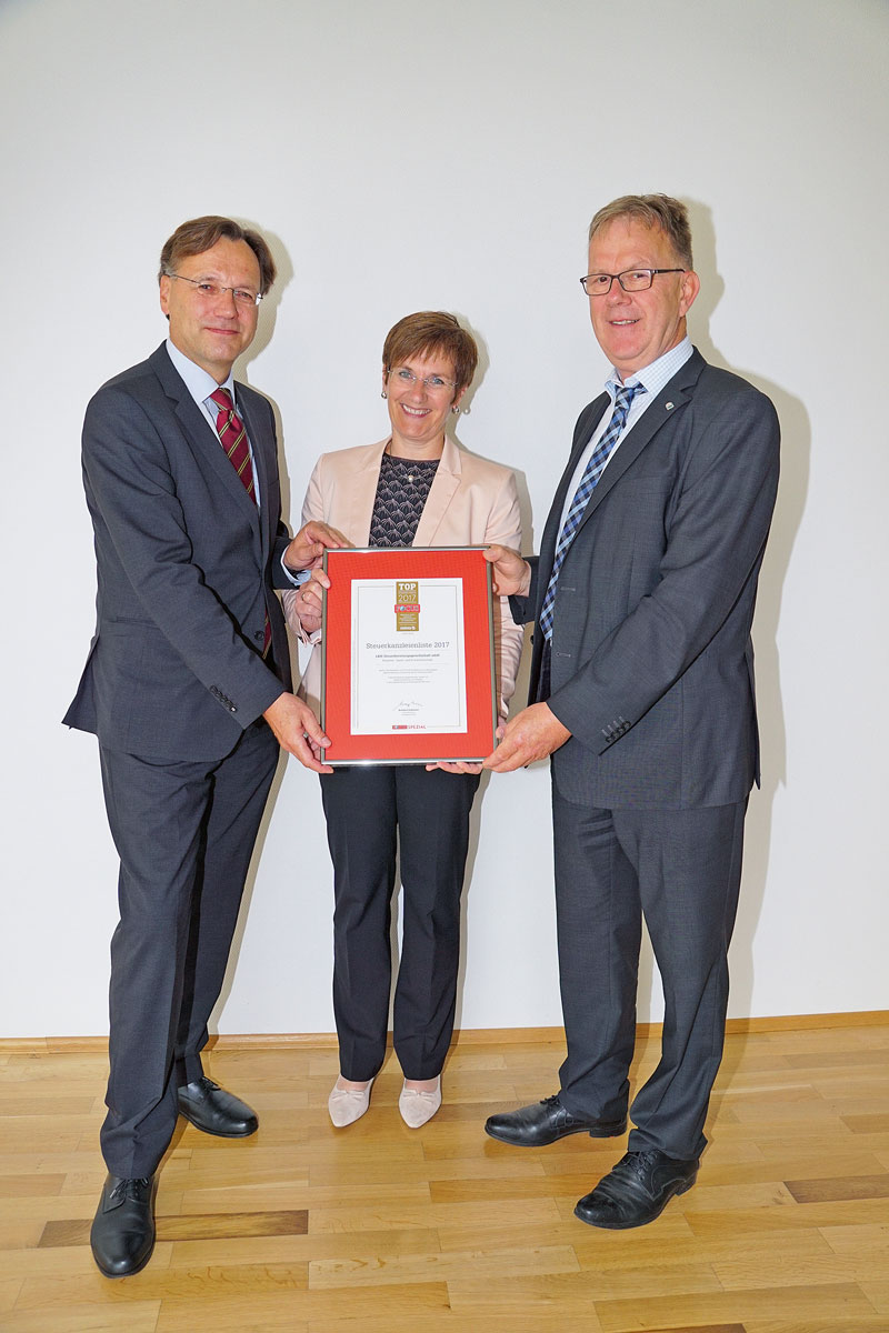 LBH gehört 2017 erneut zu den Top-Steuerkanzleien