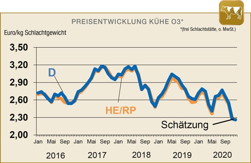 Markt für Jungbullen dreht sich