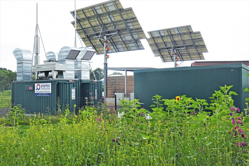 Strom aus Photovoltaik und Biogasanlagen 