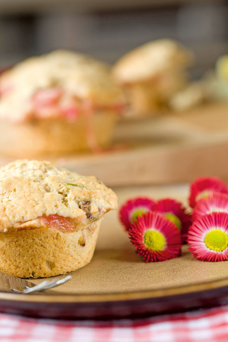 Saftige Rhabarber-Muffins 