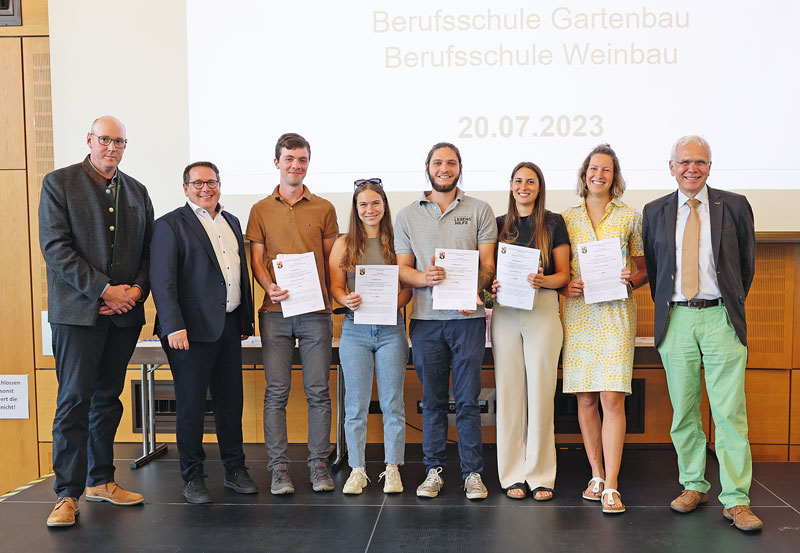 Feier der berufsbildenden Schule für Wein- und Gartenbau