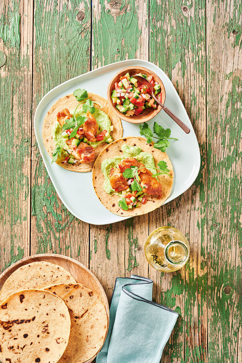Chicken-Tacos mit Rapsöl-Avocado-Creme