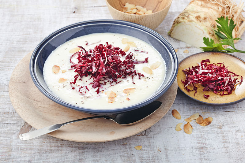 Kartoffelsuppe mit Radicchio