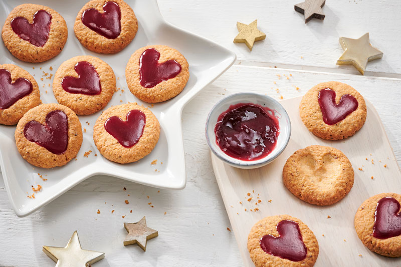 Linzer Plätzchen ohne Ausstechen