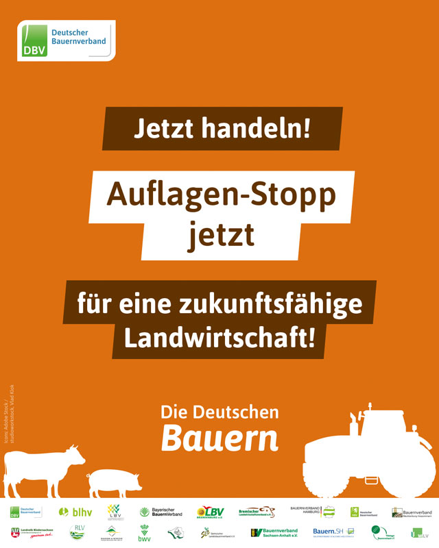 Aufruf zur Plakatkampagne der Bauernverbände