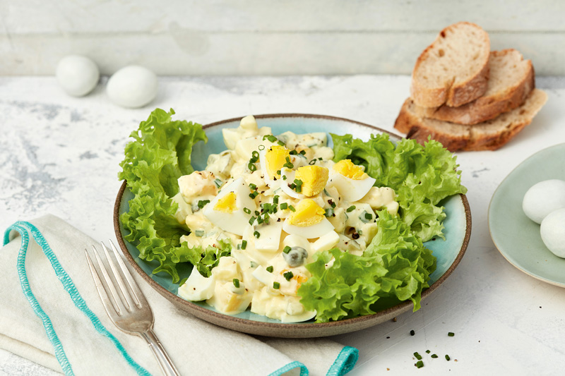 Eiersalat mit Crème fraîche