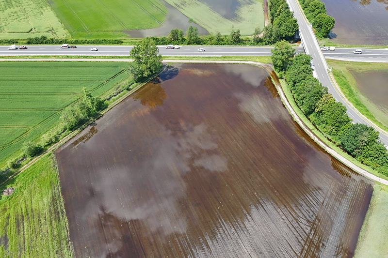 Auch die Landwirtschaft erleidet Hochwasserschäden 