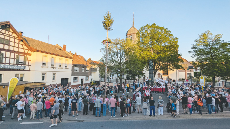 Maibaumstellen in Groß-Bieberau 