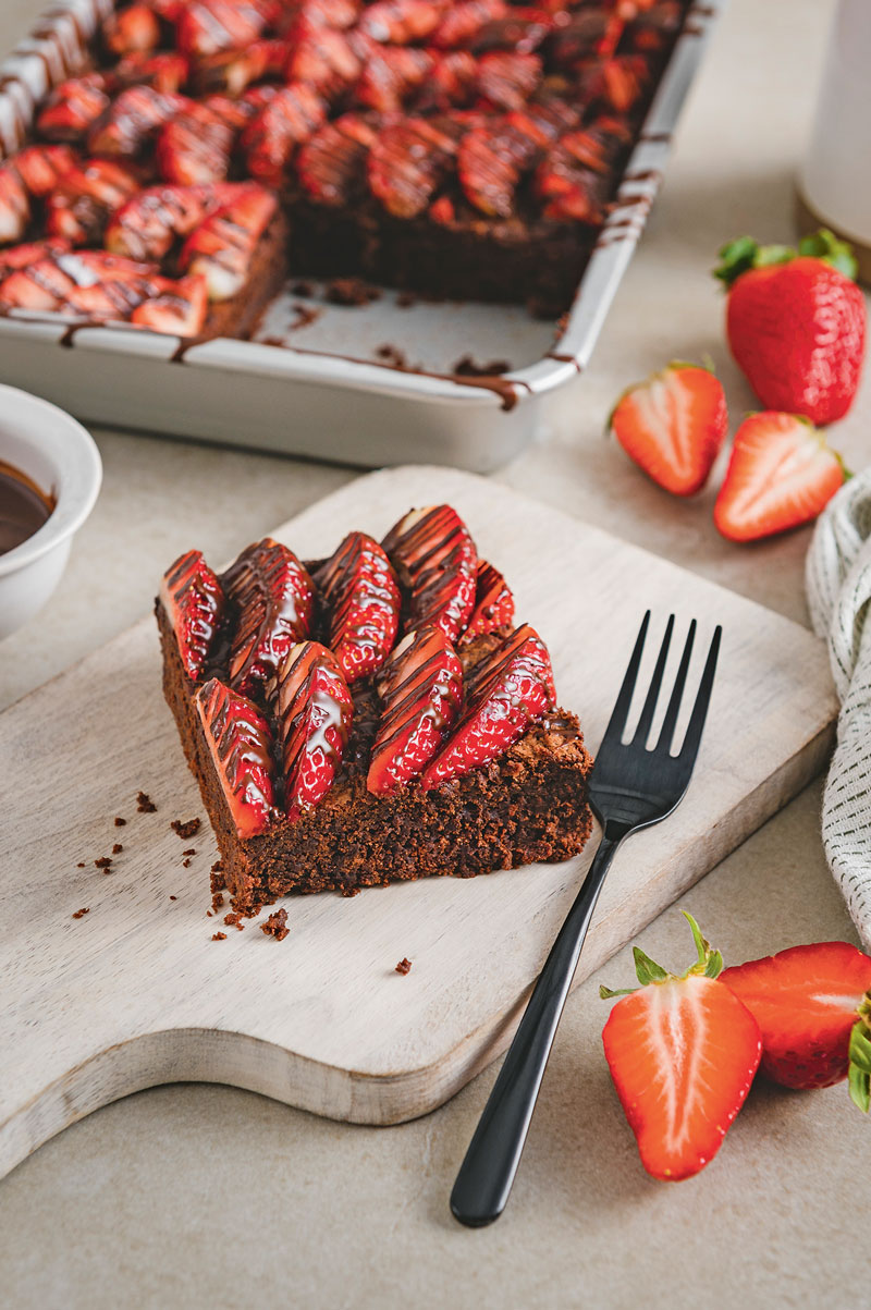 Süße Erdbeer-Brownies