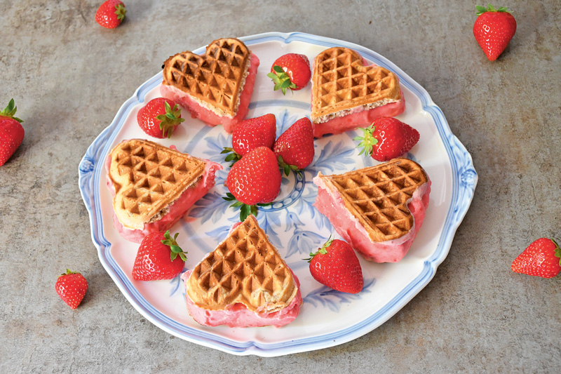 Sandwich-Erdbeereis