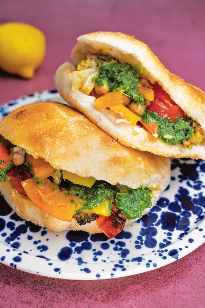 Ofengemüse-Döner mit reichlich Gemüse