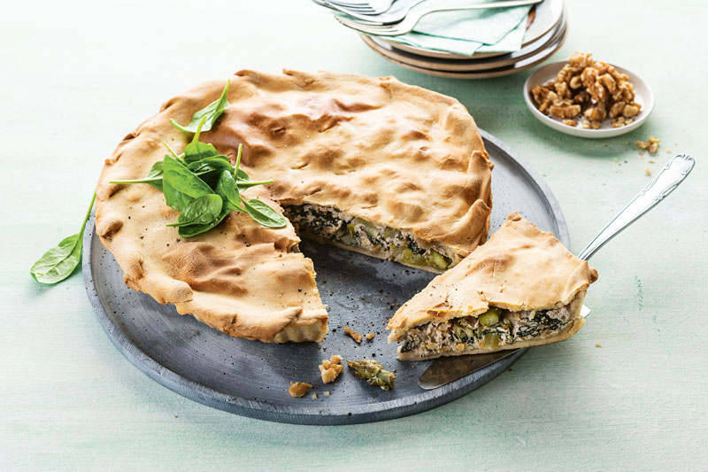Feine Spargel-Spinat-Tarte