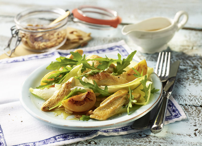 Hähnchen-Rucola-Chicorée-Salat 